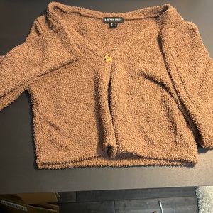 Brown cropped cardigans